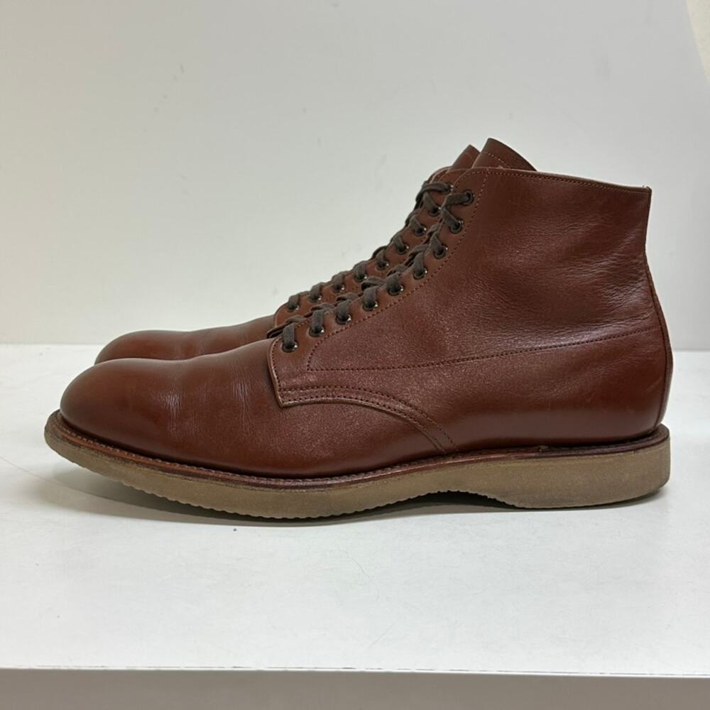 EUC Alden 306 Brown Calfskin Plain Toe Boot CDI Last Made in USA 10.5 AA/B